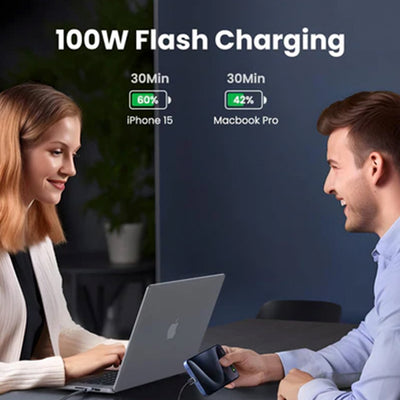 Cable de carga rápida y transferencia de datos Ugreen USB-C a USB-C L512 100W - 1m - Achorao