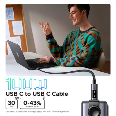 Cable USB-C a USB-C UGREEN Uno Cable 100W L509 - Achorao