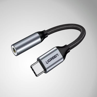 Cable Hembra UGREEN USB Tipo C a 3.5mm  10cm (Gray) AV142 - Achorao