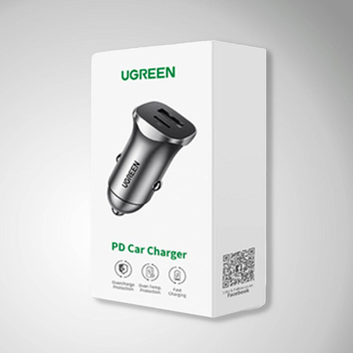 Cargador de auto UGREEN A+C - 2 puertos PD30W+SCP22.5W CD130 - Achorao