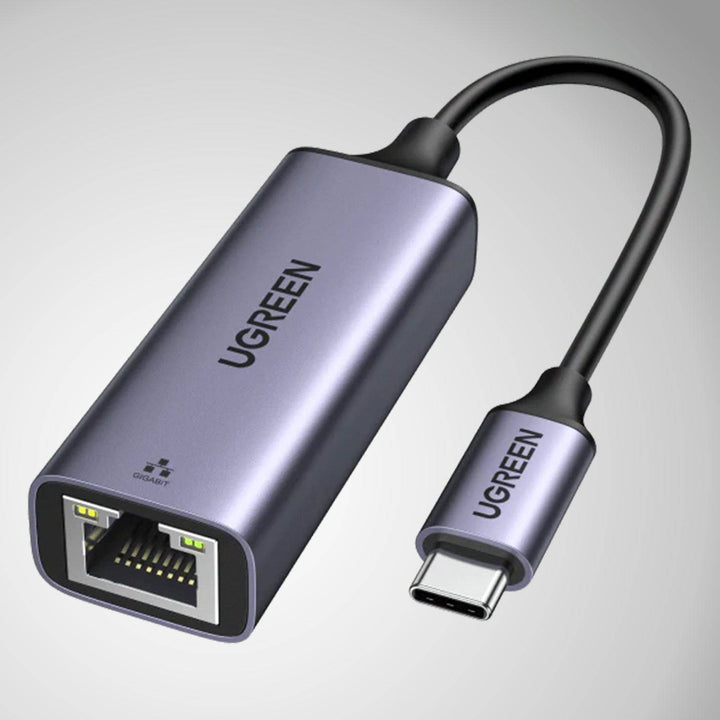 Adaptador Ethernet UGREEN USB Tipo C to 10/100/1000M (Space Gray) CM199 - Achorao