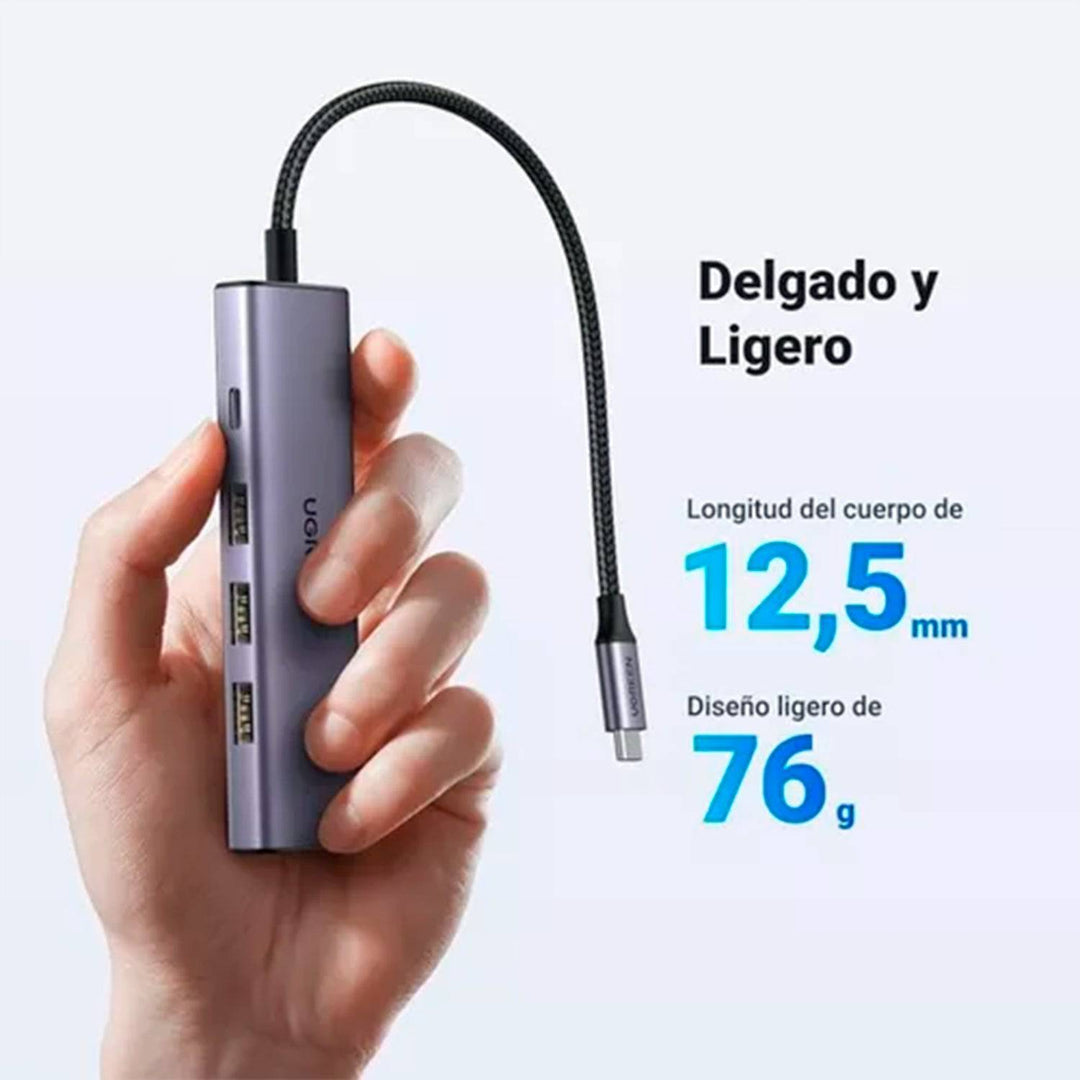 Adaptador Multifunción UGREEN USB-C CM511 - 5 en 1 - Achorao