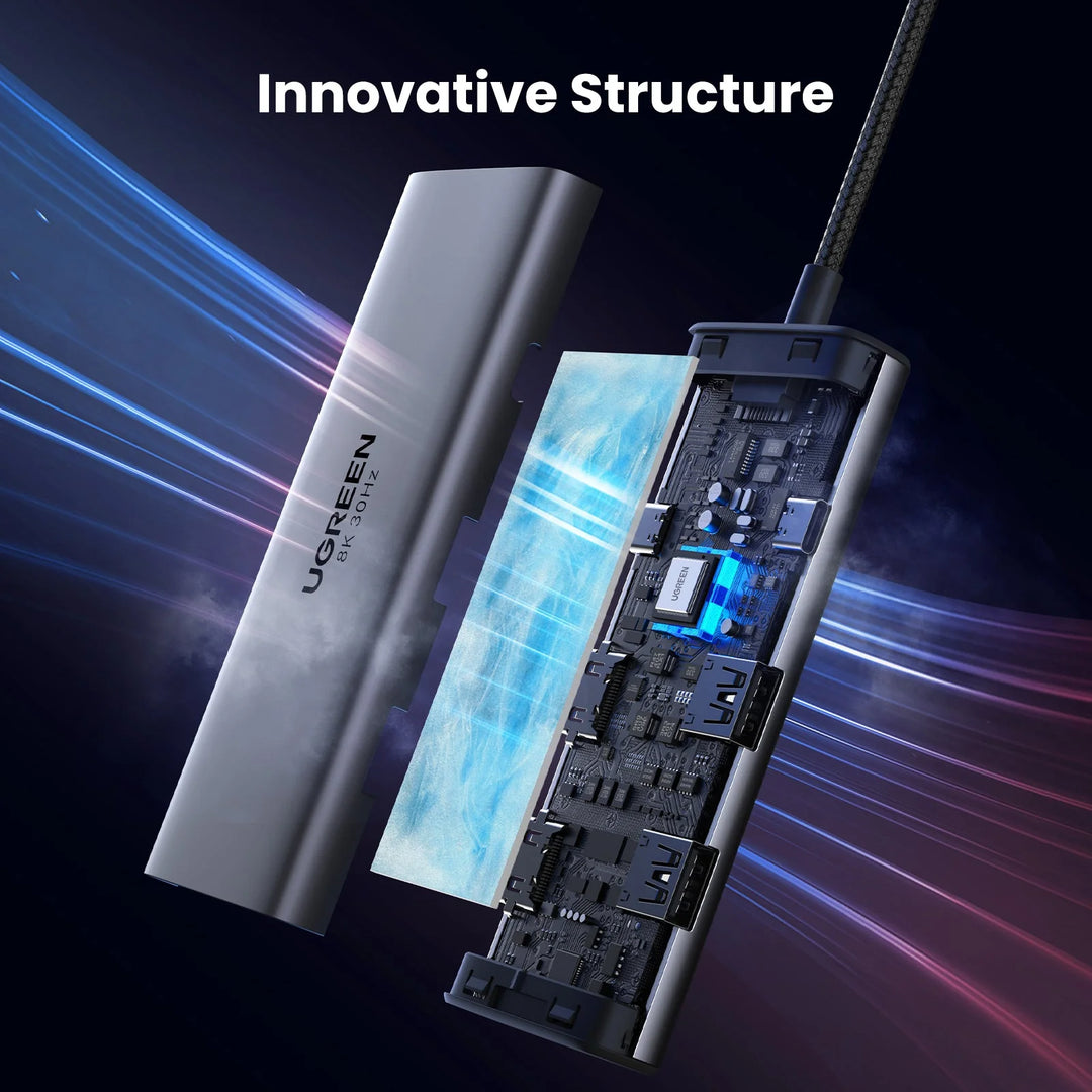 Adaptador multifunción USB-C UGREEN CM498 15852 (6 en 1) 8K 30Hz - Achorao