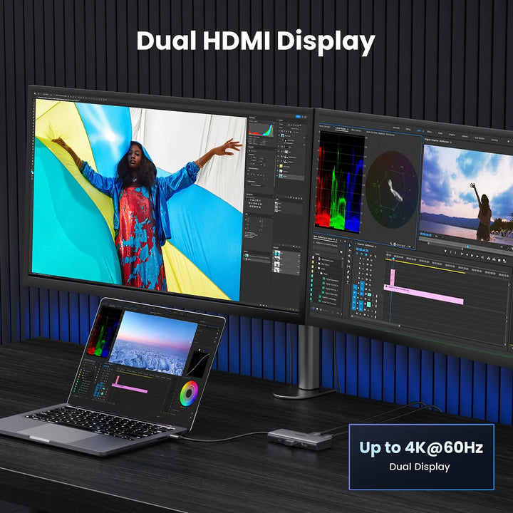 Adaptador multifunción USB-C UGREEN CM498 15852 (6 en 1) 8K 30Hz - Achorao