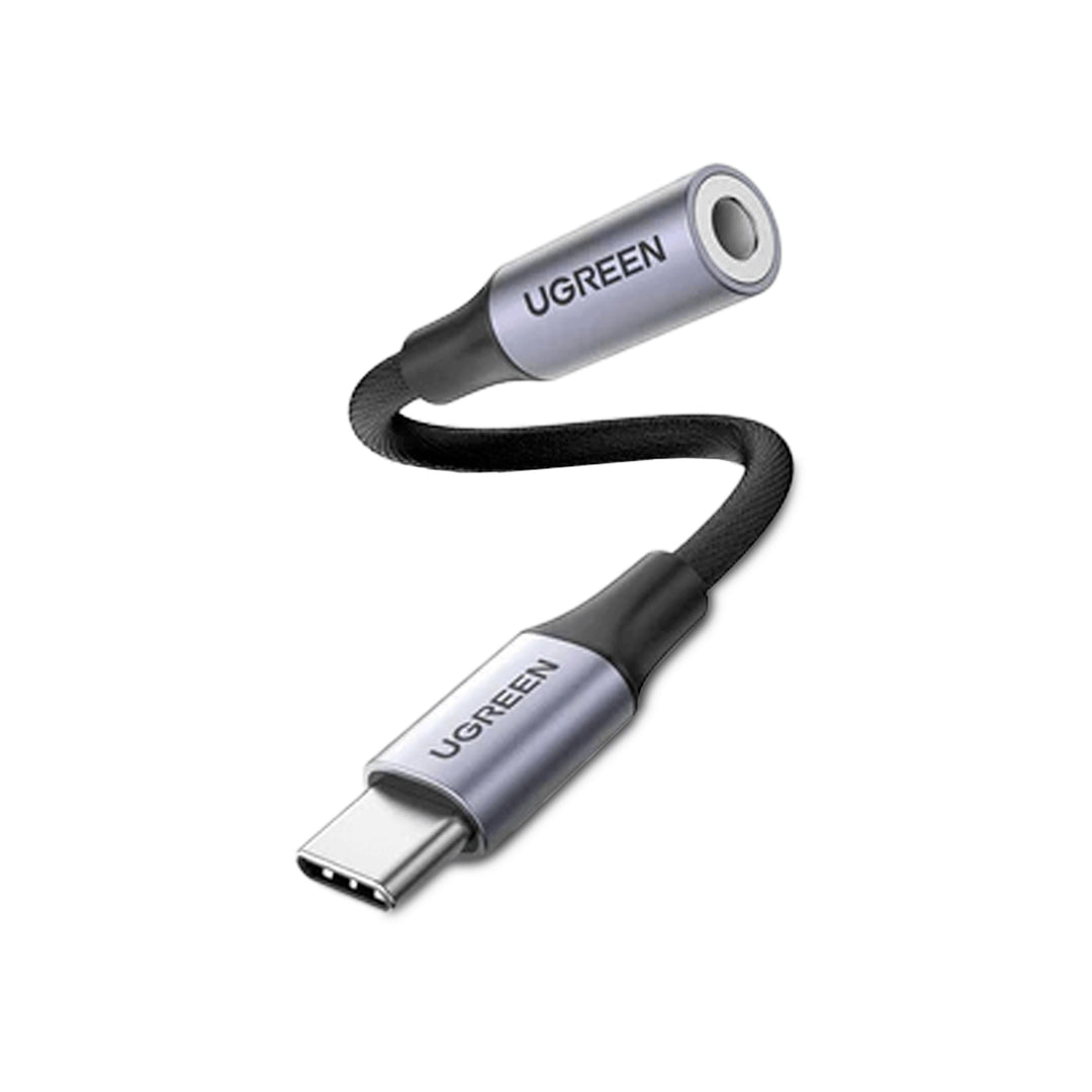 Adaptador Ugreen puerto jack hembra 3.5mm a USB-C 10 cm AV161 - Achorao