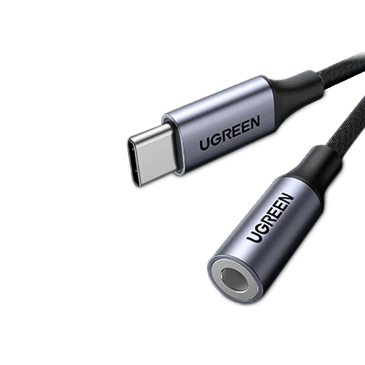 Adaptador Ugreen puerto jack hembra 3.5mm a USB-C 10 cm AV161 - Achorao