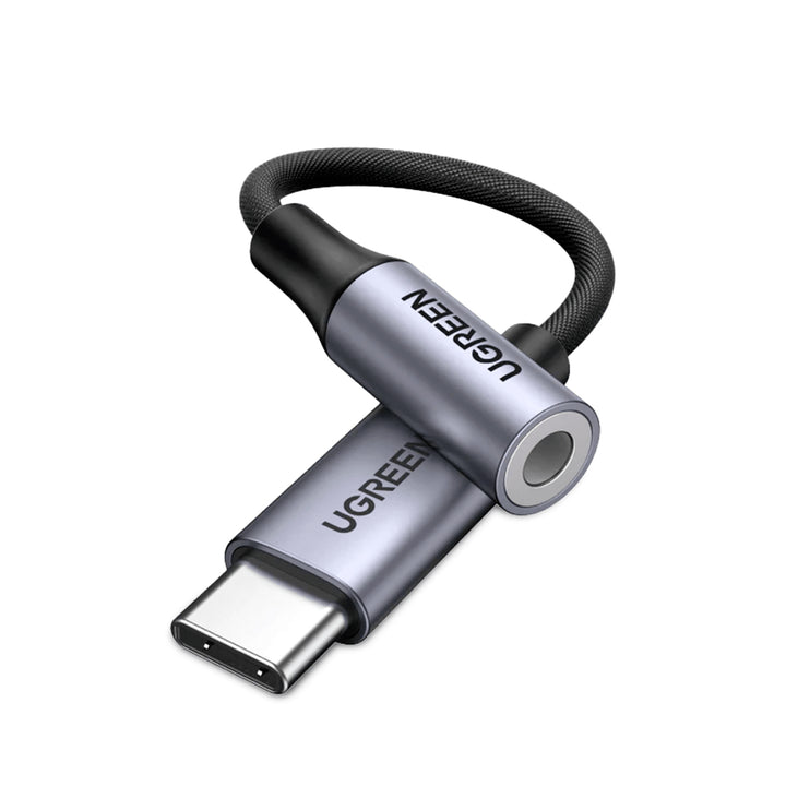 Adaptador Ugreen puerto jack hembra 3.5mm a USB-C 10 cm AV161 - Achorao