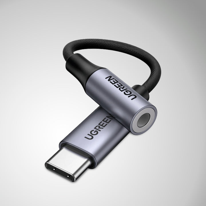 Adaptador Ugreen puerto jack hembra 3.5mm a USB-C 10 cm AV161 - Achorao