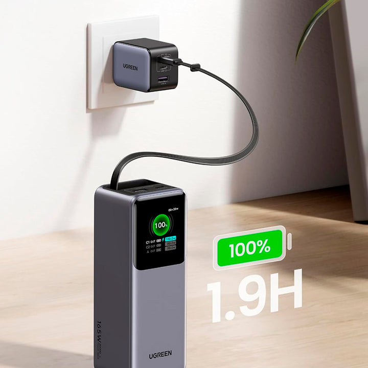 Power bank UGREEN PB726 20000 mAh, 165 W retráctil - Achorao