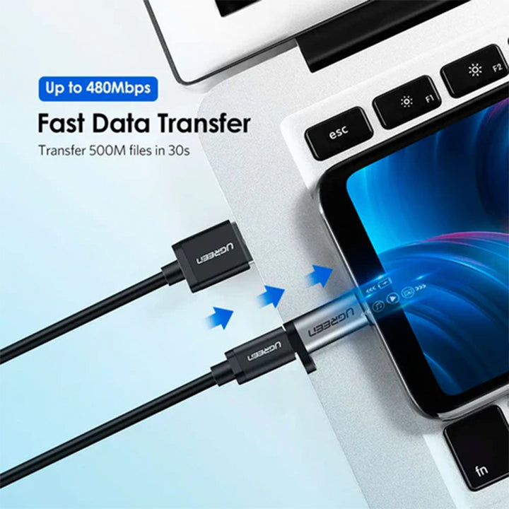 Adaptador Ugreen USB-C Female a Micro USB GRAY US282 - Achorao