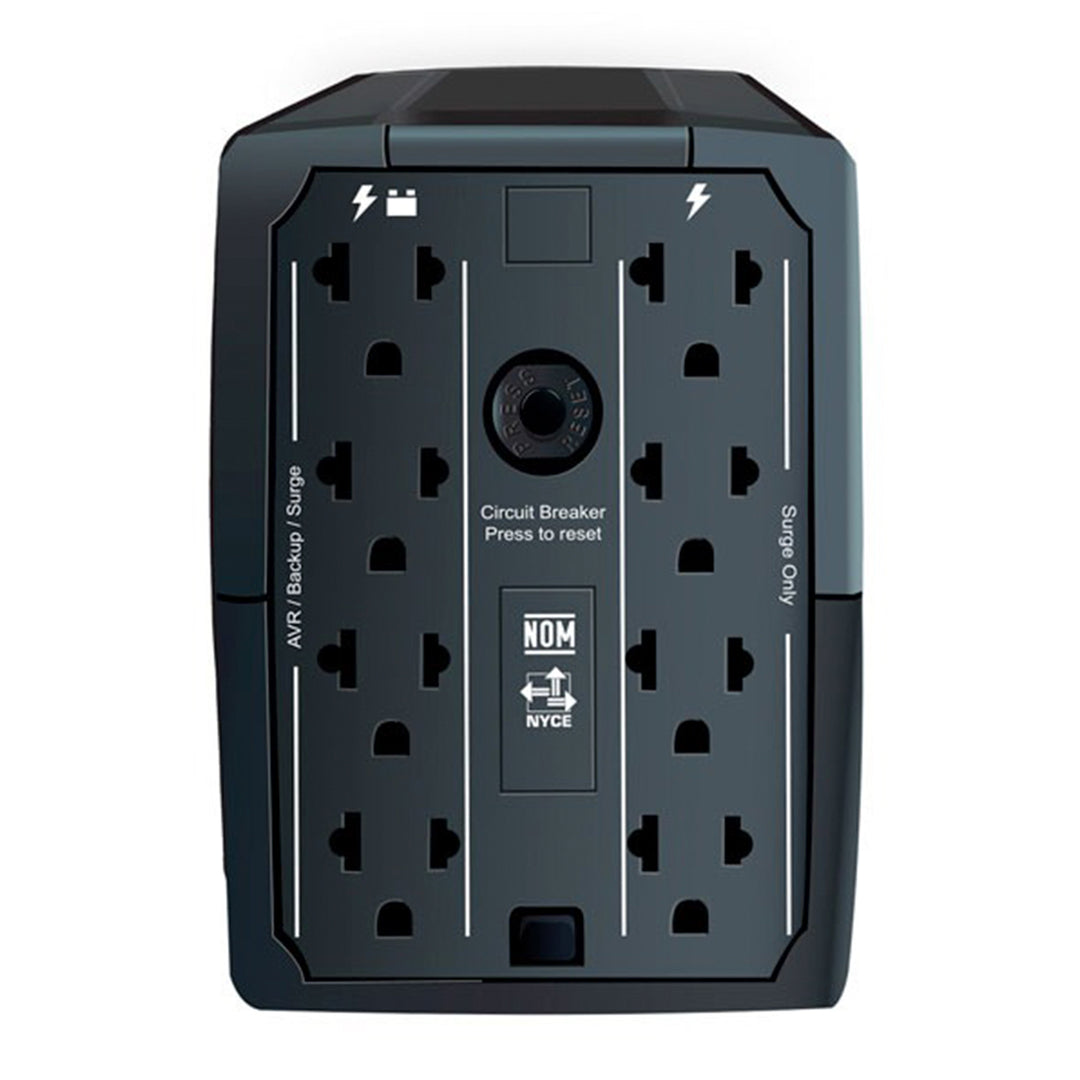 UPS CDP R-UPR758I 750VA/375W 8 SALIDAS / 5 PORT USB / 1 TIPO C - Achorao