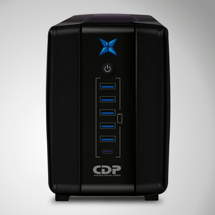 UPS CDP R-UPR758I 750VA/375W 8 SALIDAS / 5 PORT USB / 1 TIPO C - Achorao