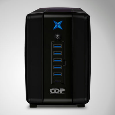 UPS CDP R-UPR758I 750VA/375W 8 SALIDAS / 5 PORT USB / 1 TIPO C - Achorao