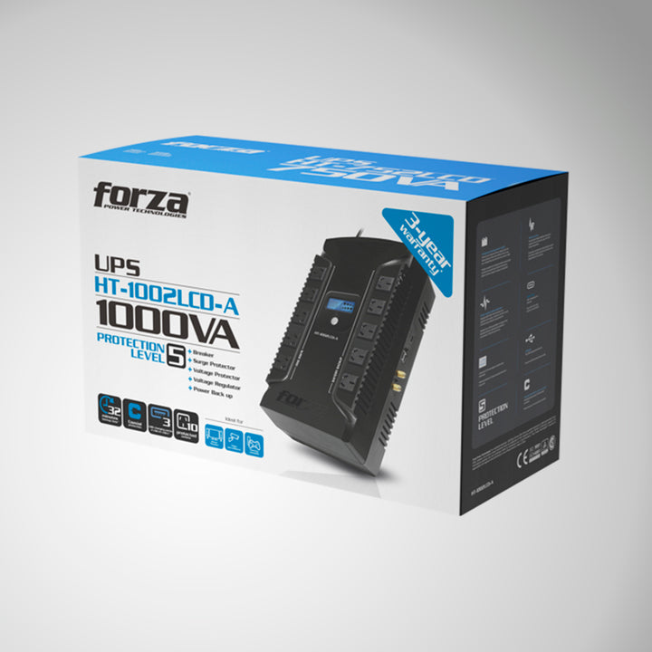 UPS Forza HT-1002LCD UPS 1000VA/600W 220V 10 UNIV NEMA 2-USB