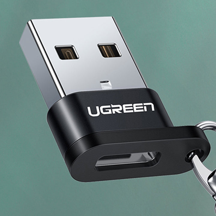 Adaptador USB UGREEN US280 USB-A a USB-C hembra, black - Achorao