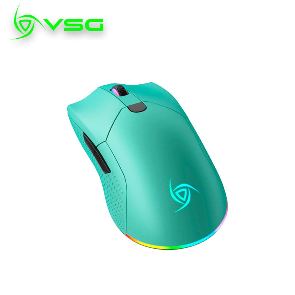 VSG Aurora Mouse Óptico Gamer Ambidiestro Ultraliviano, 6 Niveles de dpi, Gliders de Teflón, Botones Programables e Iluminación RGB, 72g - Achorao