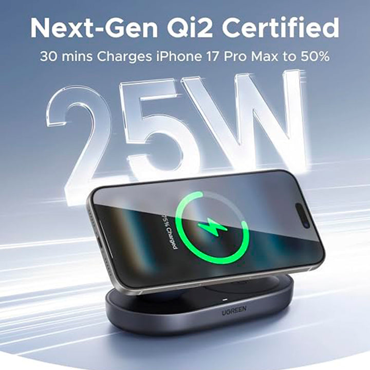 Cargador magnético UGREEN 2-in-1 Zapix series 25w W751