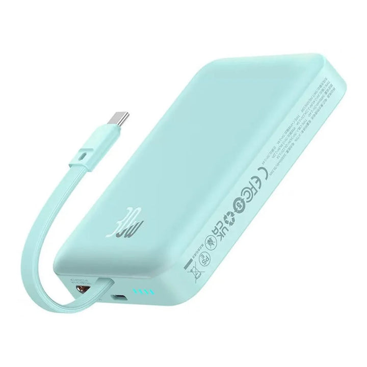 Mini PowerBank inalámbrico magnético Baseus, 10000 mAh, 30W Carga rápida, con cable tipo C