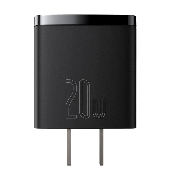 Combo Cargador + Cable Lightning Baseus 20W 3A dos salidas USB-A + Tipo-C US - Achorao