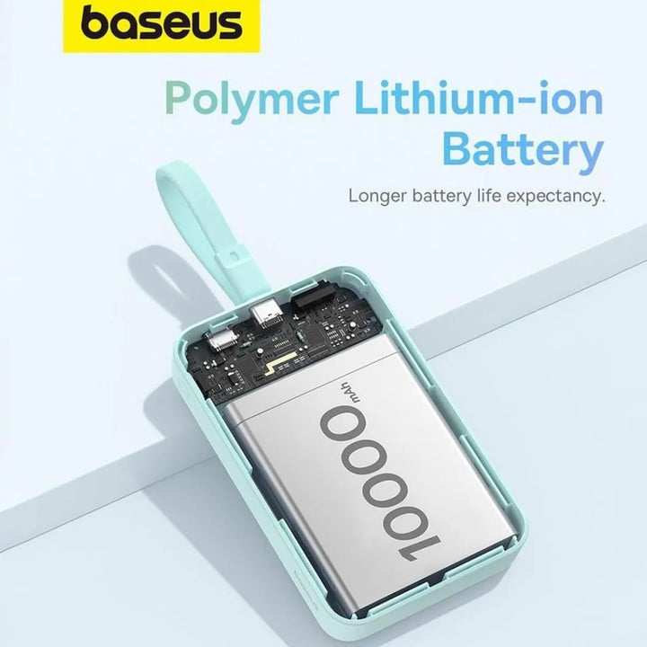 Mini PowerBank inalámbrico magnético Baseus, 10000 mAh, 30W Carga rápida, con cable tipo C