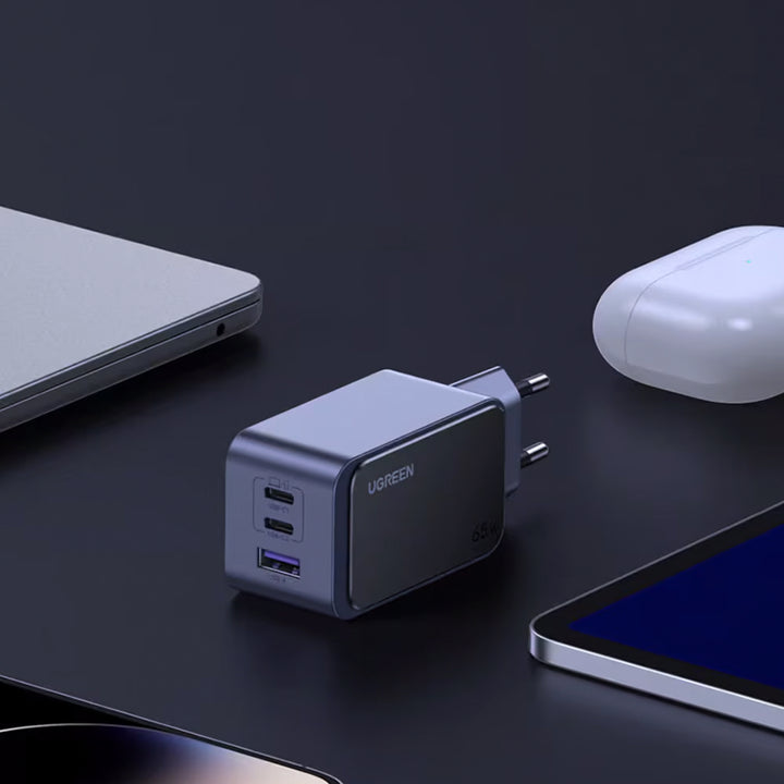 Cargador Ugreen Nexode S 65W 3-Port GaN Fast Charger US X553 - Achorao