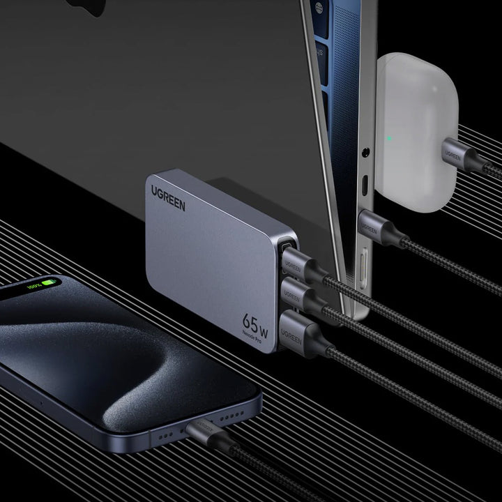 Cargador Ugreen Nexode Pro 65W 3-Port GaN US X753 - Achorao