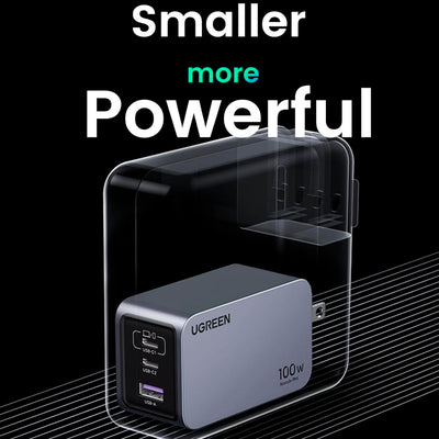 Cargador UGREEN Nexode Pro de 100 W con 3 puertos GaN X757 - Achorao