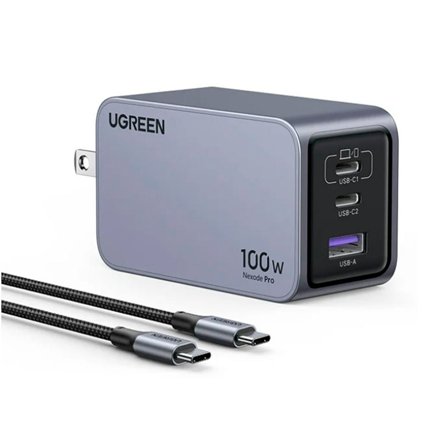 Cargador UGREEN Nexode Pro de 100 W con 3 puertos GaN X757 - Achorao