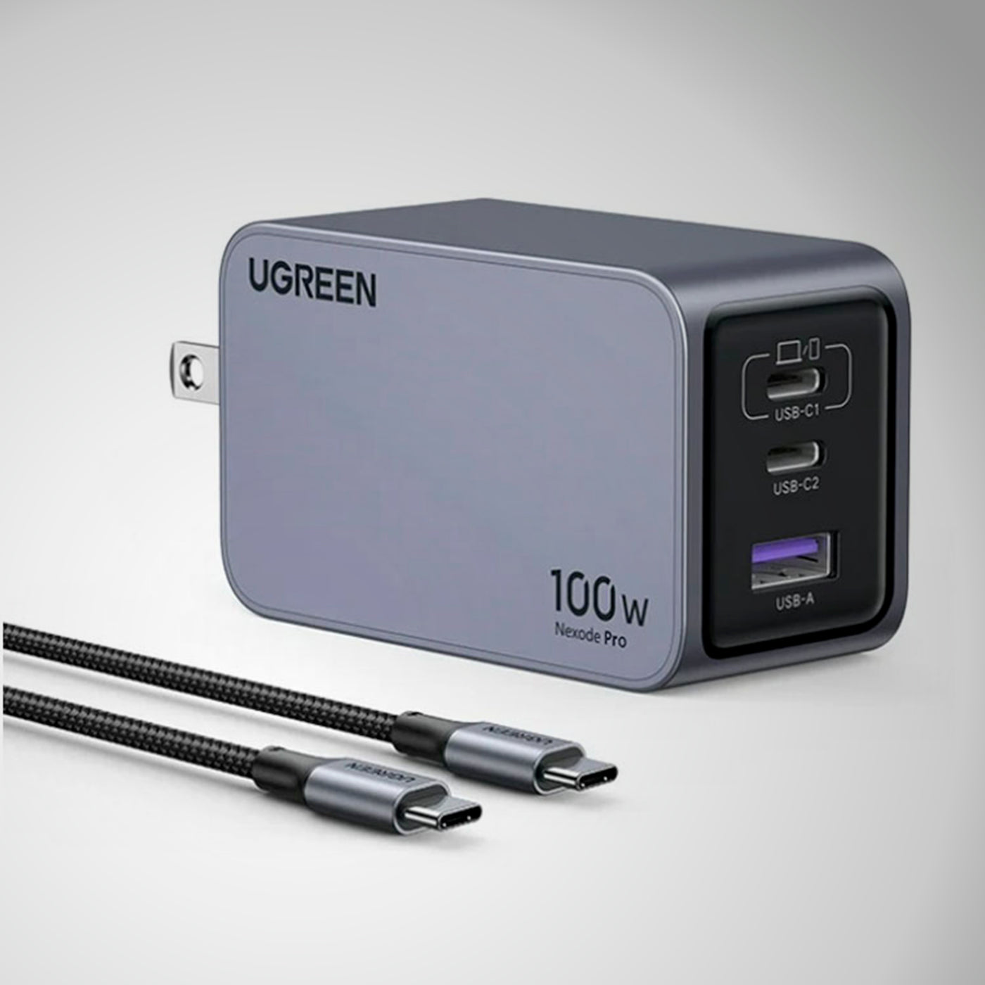 Cargador UGREEN Nexode Pro de 100 W con 3 puertos GaN X757 - Achorao