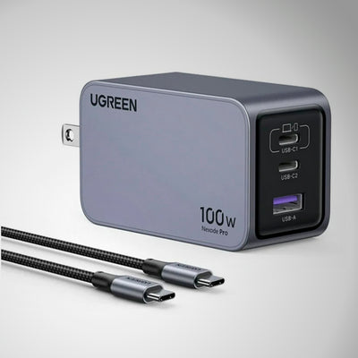 Cargador UGREEN Nexode Pro de 100 W con 3 puertos GaN X757 - Achorao