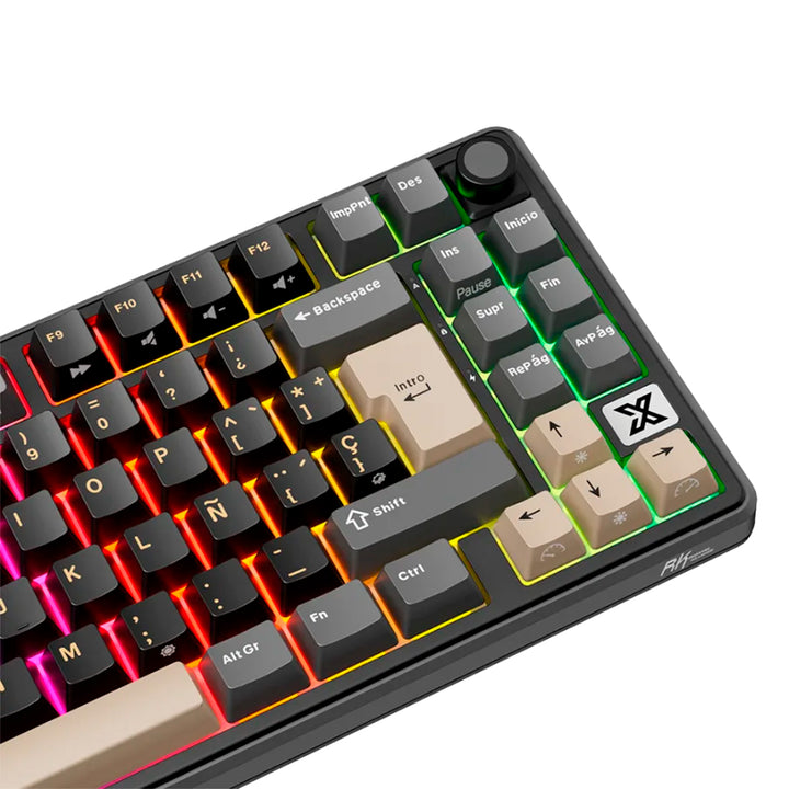Teclado mecánico gamer Royal Kludge RK X87 Cableado PHANTOM - CREAMY SWITCH