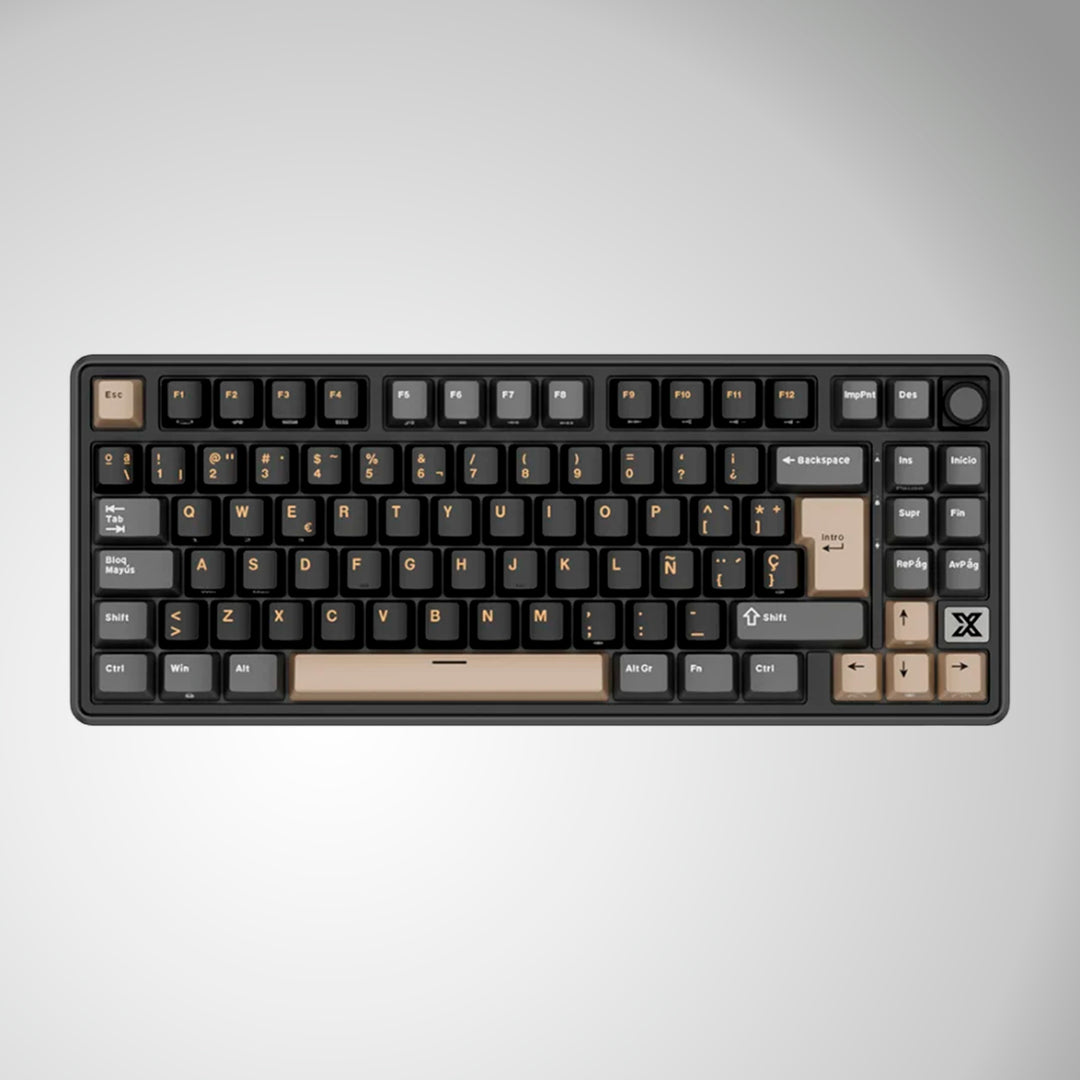 Teclado mecánico gamer Royal Kludge RK X87 Cableado PHANTOM - CREAMY SWITCH