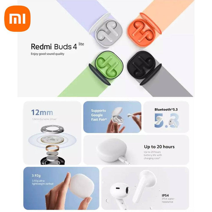 Audífonos Inalámbricos Redmi Buds 4 Lite Bluetooth | 6h - Achorao