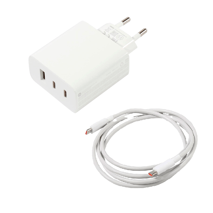 Cargador Xiaomi 67W GaN 2C1A Cargador de Pared para Smartphone USB-A 67W + Cable Tecnología de enfriamiento GaN (nitruro de galio) - Achorao
