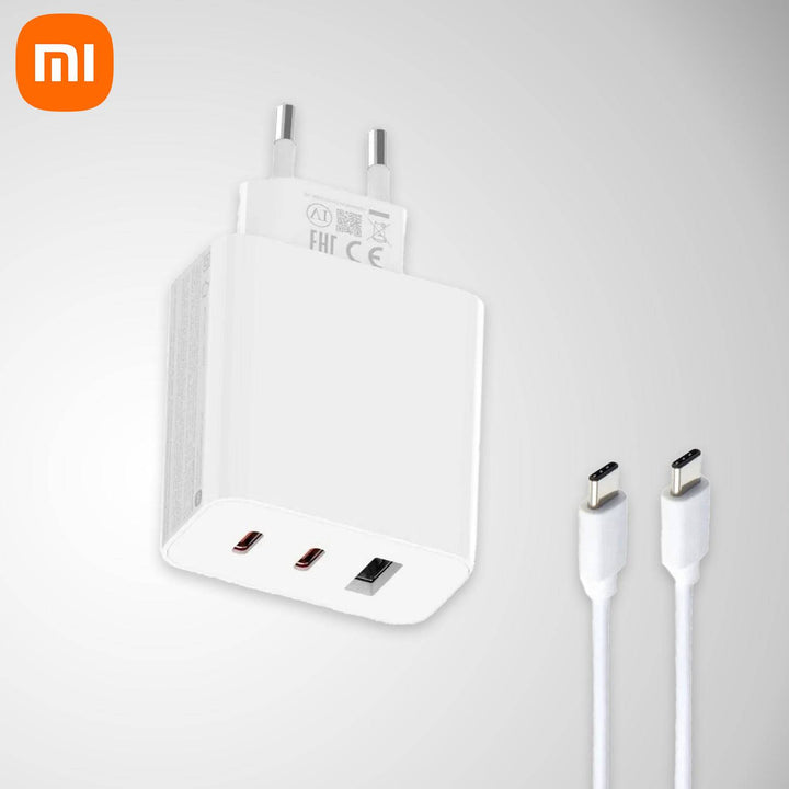 Cargador Xiaomi 67W GaN 2C1A Cargador de Pared para Smartphone USB-A 67W + Cable Tecnología de enfriamiento GaN (nitruro de galio) - Achorao