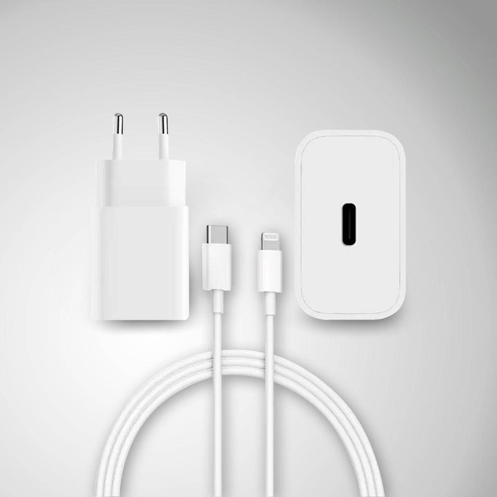 Cargador Xiaomi Mi 20W Tipo-C UE + Cable Xiaomi Mi Type-C a cable lightning de 1 m - Achorao