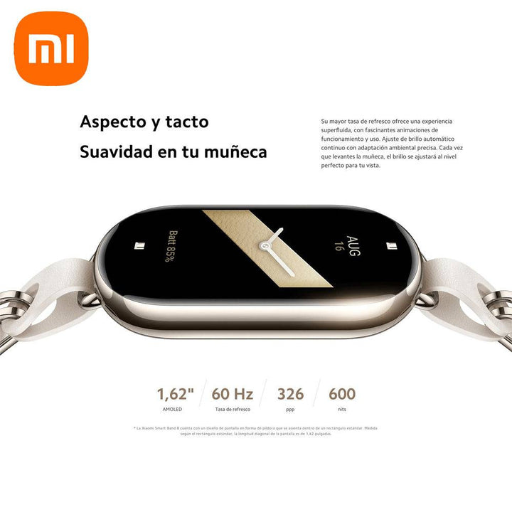 Smartband Xiaomi Band 8 pantalla 1.62", resistente al agua 5ATM, 14 días de batería, 150 sport mode, SPO2 - Achorao