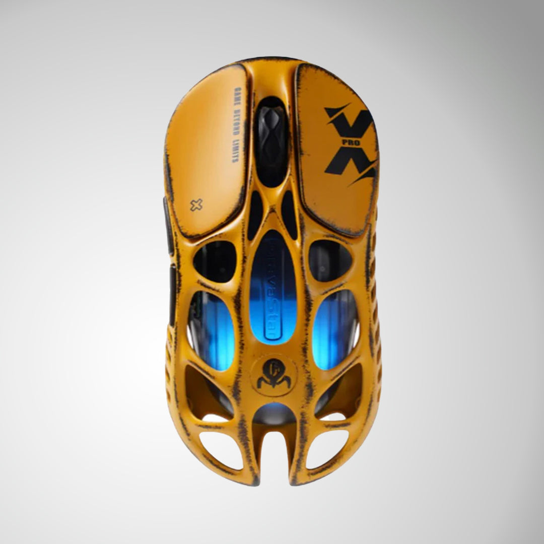 Mouse gamer Gravastar Mercury XPRO Inalámbrico 8K Dongle Battle Worn Yellow Editión Special - Achorao