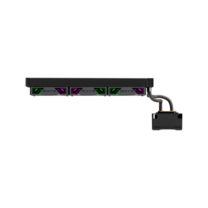 Enfriamiento Líquido XYZ HYDROVIEW 360 AIO Liquid CPU Cooler,3,5" LCD Digital Screen Black - Achorao