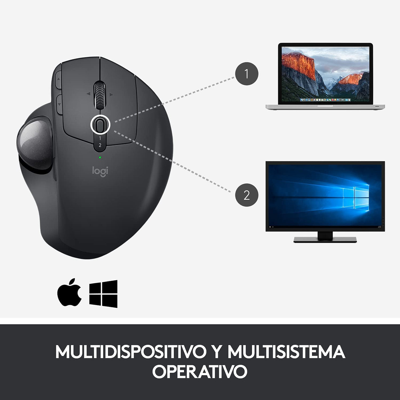 Mouse Logitech Mx Ergo Trackball Inalambrico Bluetooth Mac Windows