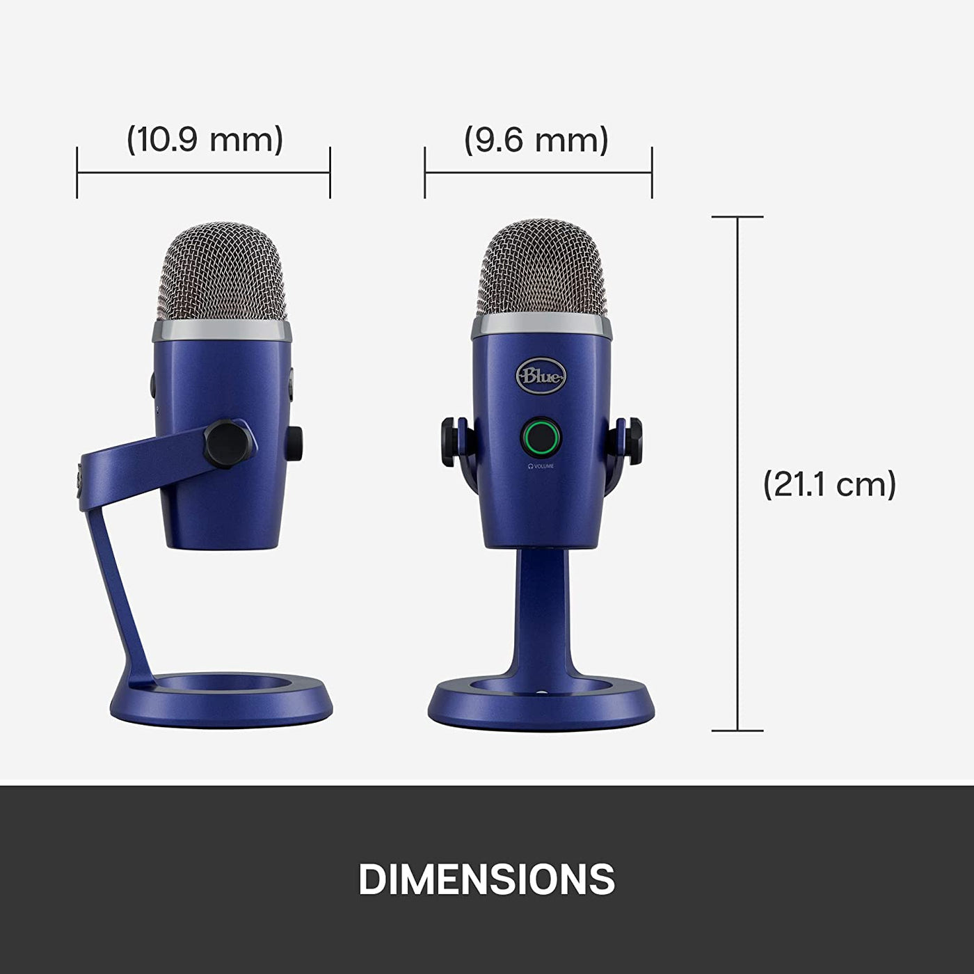 Micrófono Blue Yeti Nano Cardioide Omnidireccional USB