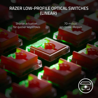 Teclado Razer Deathstalker V2 Pro TKL Wireless Switch Rojo(P163B)