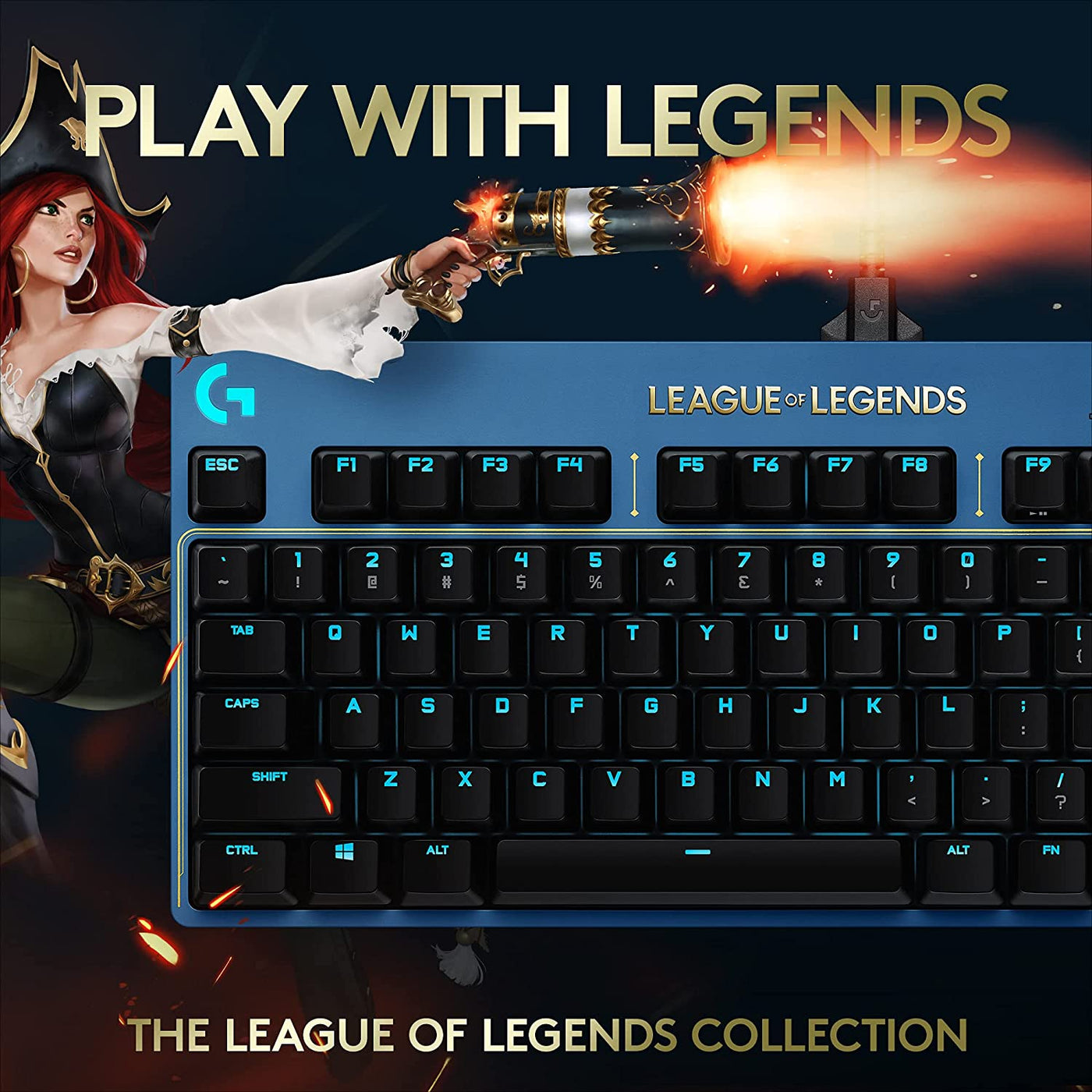 Teclado Gamer Logitech Pro Edición League of Legends RGB Mecánico