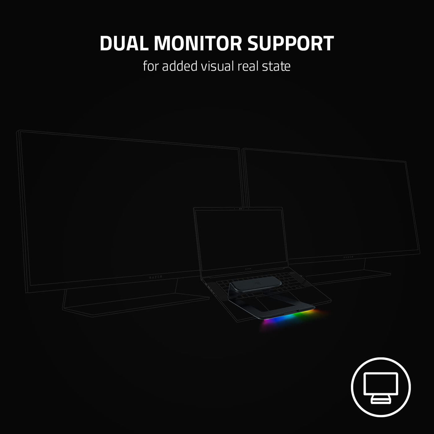 Base para Laptop Razer Stand Chroma RGB Dinámico Black