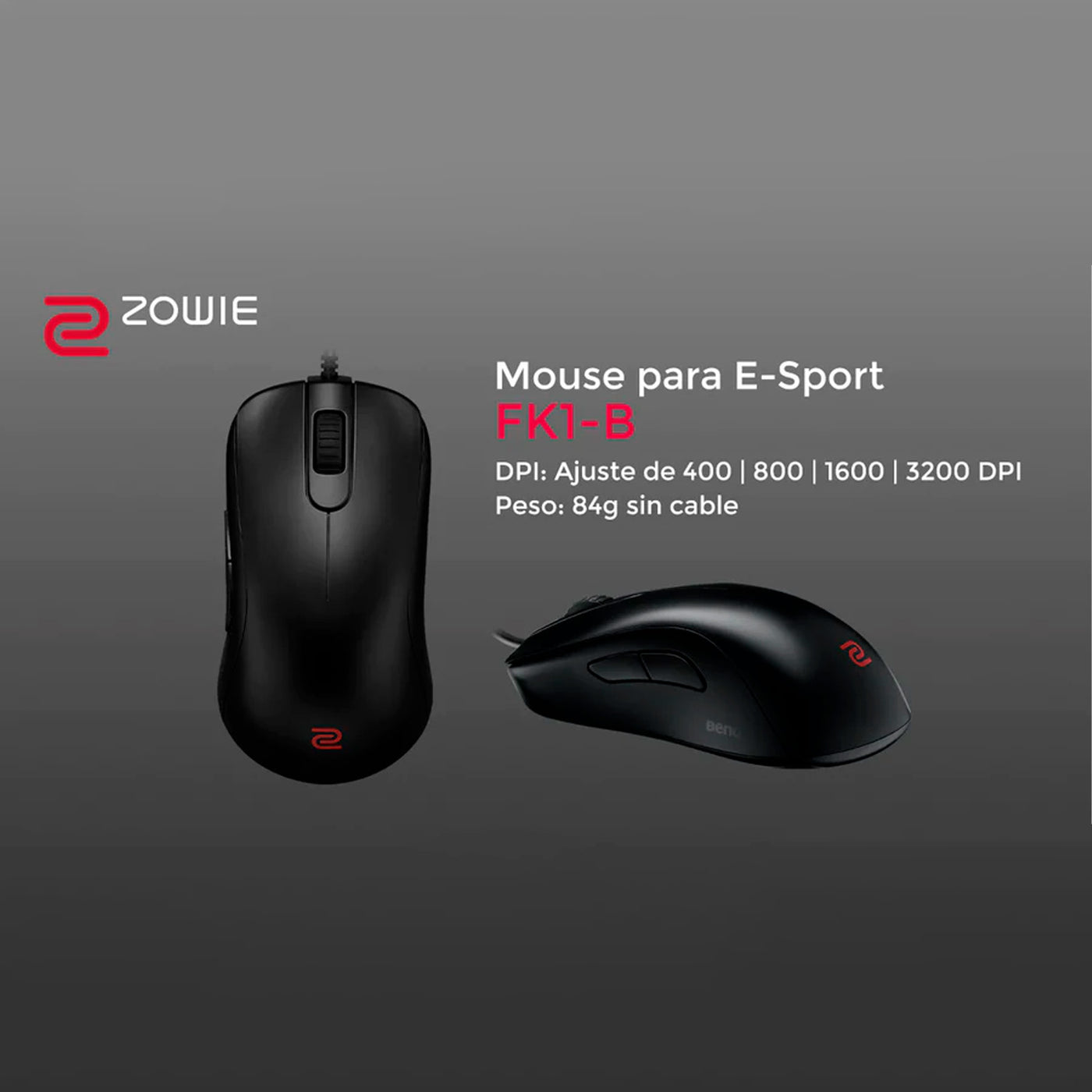 Mouse Gamer Benq Zowie FK1-B Low Latency Para Esports TALLA L(P163B)