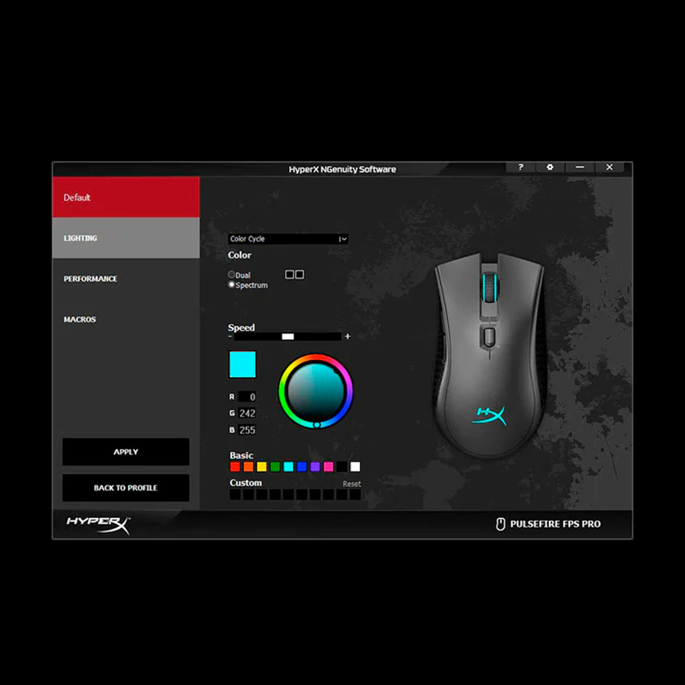 Mouse Gamer HyperX Pulsefire FPS Pro 16K DPI 6 Botones RGB(P163B)