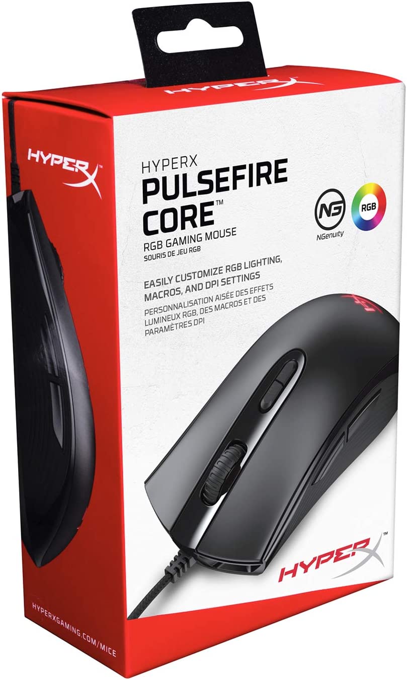 Mouse Gamer Hyperx Pulsefire Core RGB 6 Botones 6200 DPI(P163B)