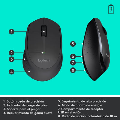 Teclado & Mouse Inalámbricos MK345 Confort  Plug and Play