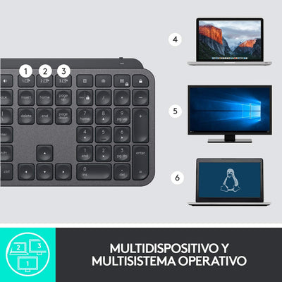 Teclado Mx Keys Inalambrico Multidispositivo Bluetooth Mac / Win