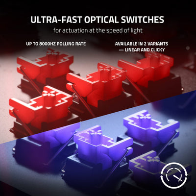 Teclado US Razer Huntsman V2 RGB Optical Red Switch Chroma(P163B)